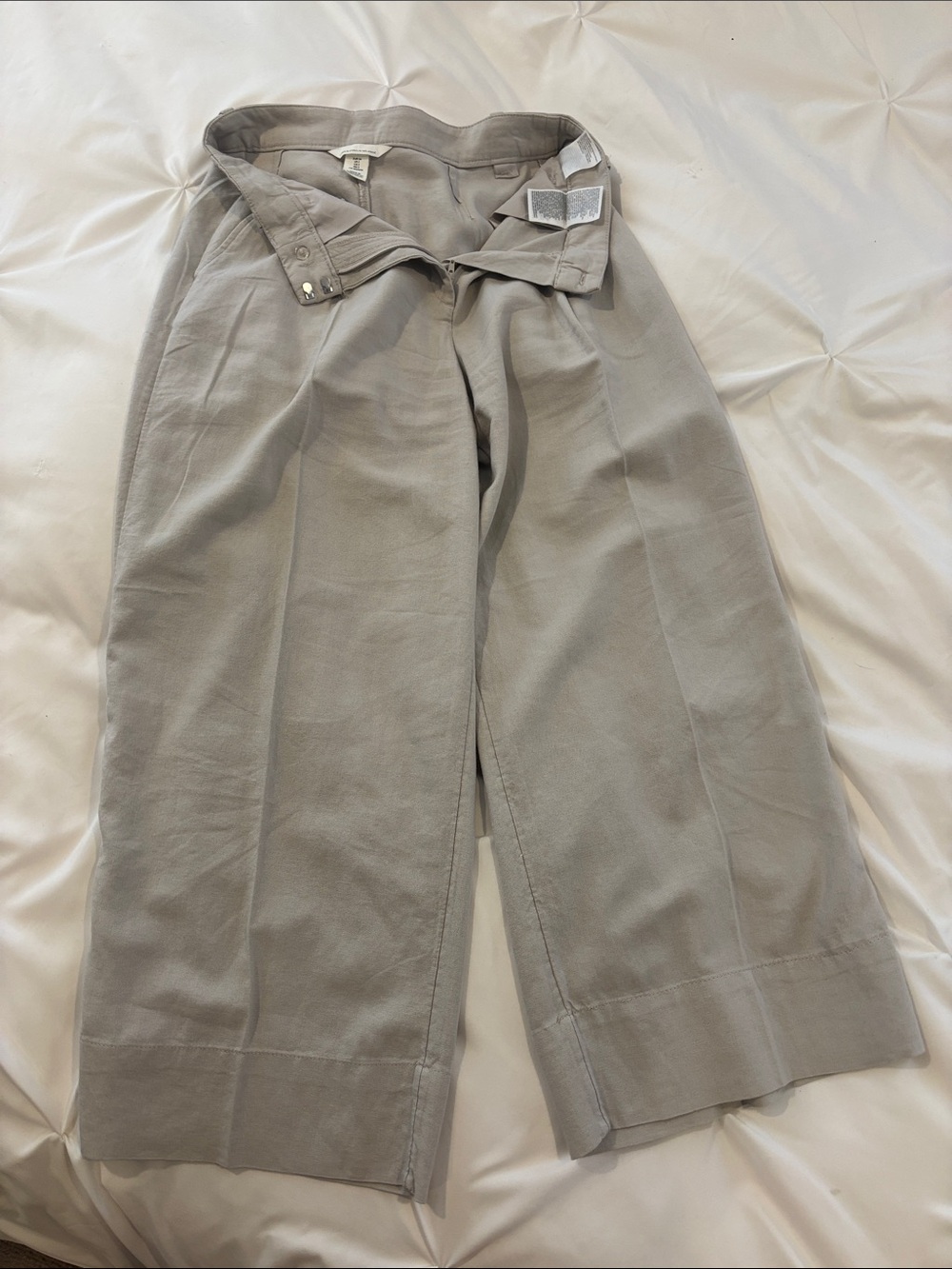 H&M Wide Leg Pants in Light Taupe